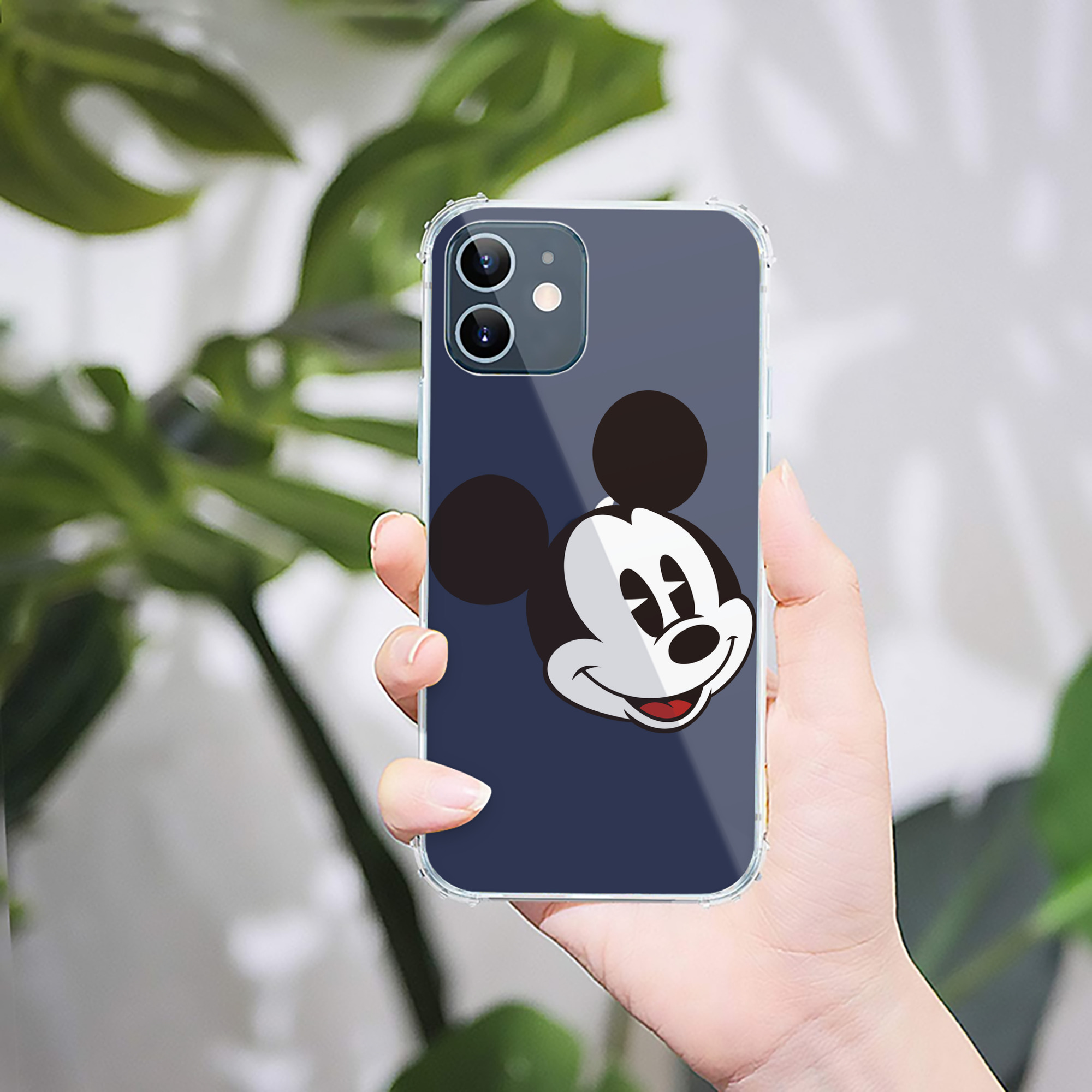 （画像用） ミッキーマウス Mickey Mouse 【iPhone 12シリーズ対応】透明スマホケース（クリアソフトケース）